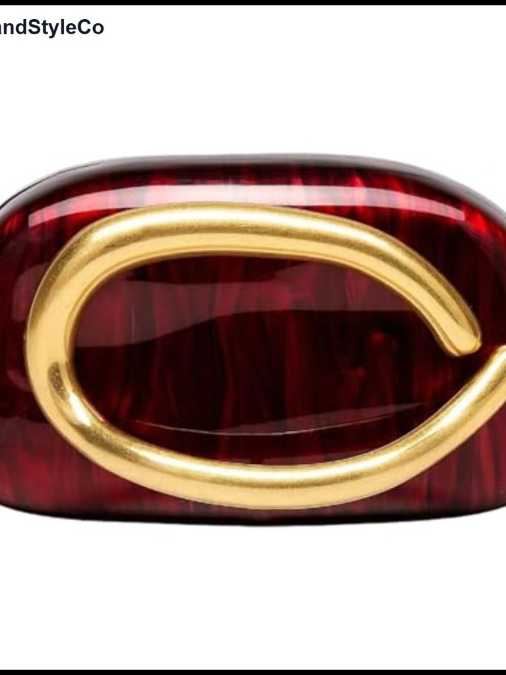 Acrylic Shell Evening Clutch with Detachable Chain Crossbody Strap